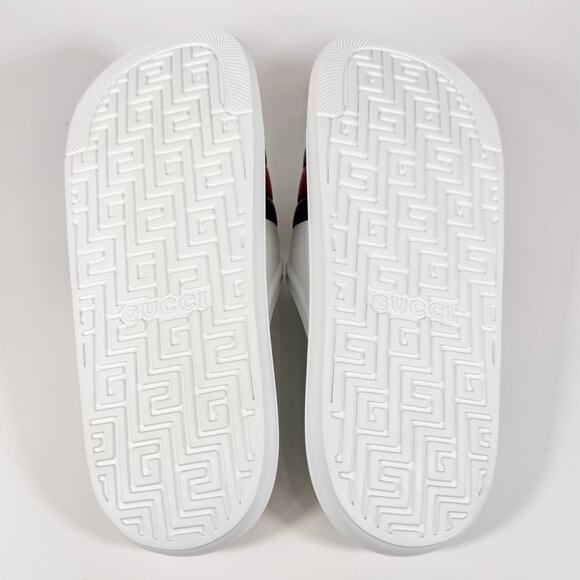 Gucci Web Rubber Pool Slide - Men’s 11.5 - Picture 6 of 8